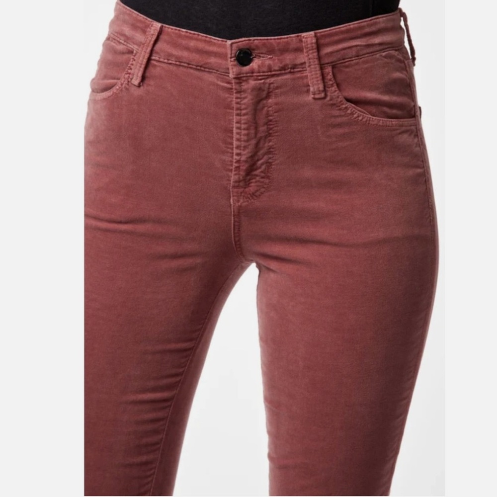 NWT. Size 28. J Brand Mid-Rise Super Skinny Luxe Sateen Pants - Imperial (mauve) - Picture 6 of 11